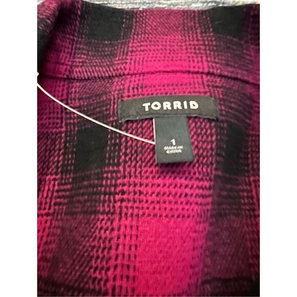Torrid Cotton Midi Shacket size 1 fit XL or 1X - Picture 7 of 13